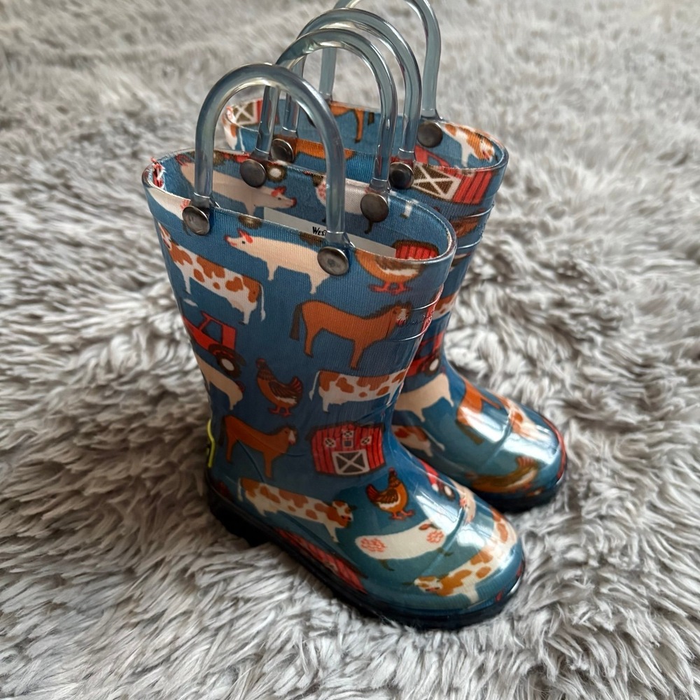 Western Chief Farm Animal Rain Boots Toddler 5c Unisex Spring Summer